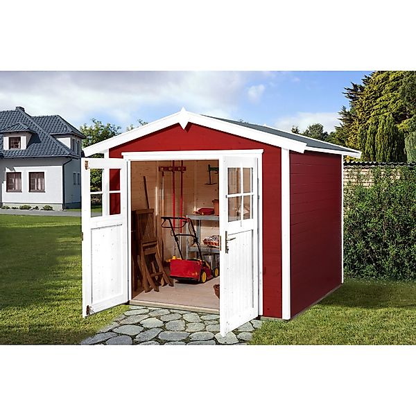 weka Gartenhaus 224 Gr.2, schwedenrot, 21 mm, DT günstig online kaufen