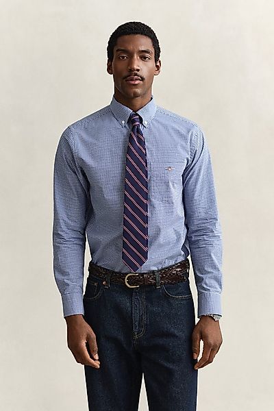 Gant Langarmhemd REG CLASSIC POPLIN GINGHAM SHIRT mit Logostickerei, Baumwo günstig online kaufen