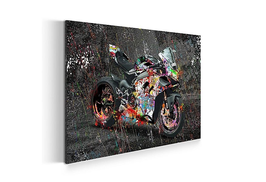 Artedinoi Leinwandbild Ducati Graffiti Motorrad Street Art Wandbild Leinwan günstig online kaufen