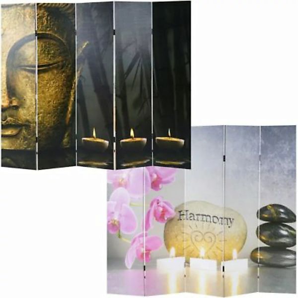 HWC Mendler Foto-Paravent Buddha, 180x200 cm bunt günstig online kaufen