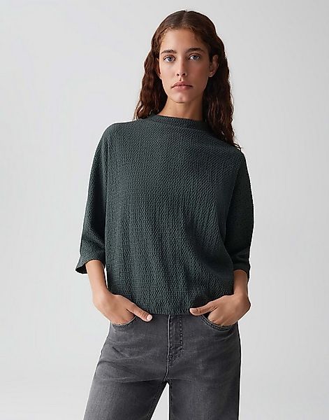 OPUS Kurzarmshirt SICONI mit Gummibund Stehkragen, 3-dimensionale Struktur, günstig online kaufen