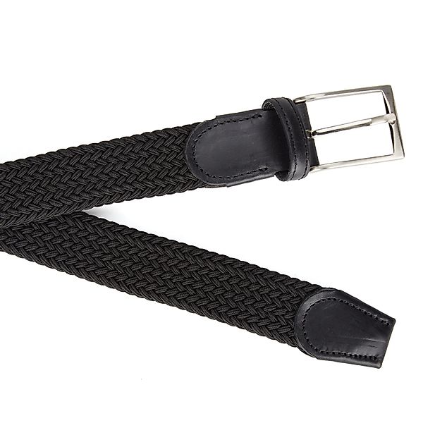 Lindenmann Stretch-Gürtel mit Flechtmuster, Überlänge Farbe schwarz Größe: günstig online kaufen