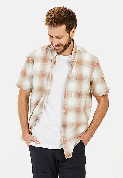 camel active Kurzarmhemd aus reiner Baumwolle Kurzarm Button-Down Button-Do günstig online kaufen