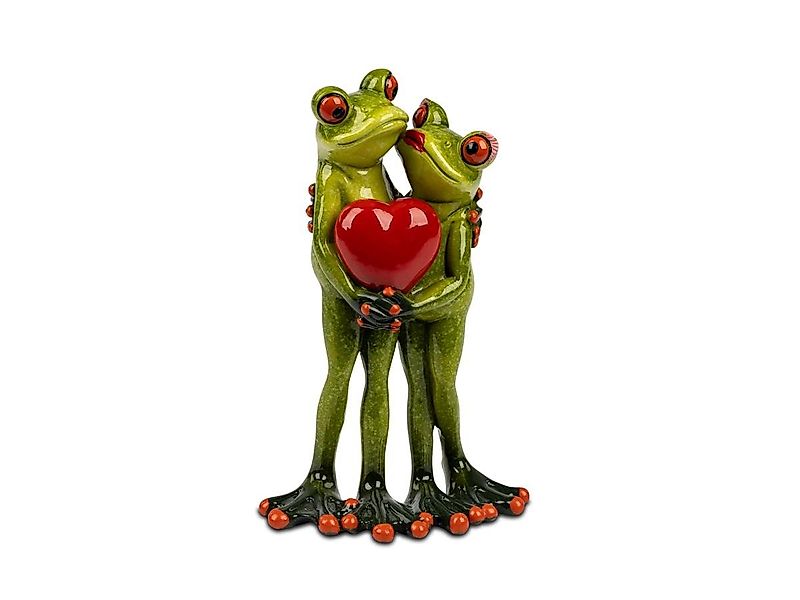 formano Dekofigur Frosch Froschpaar mit Herz 16 cm Froschfigur Kunststein g günstig online kaufen