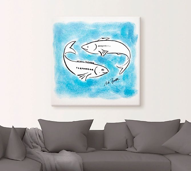 Artland Leinwandbild »Serie Sternzeichen Fische«, Sternzeichen, (1 St.), au günstig online kaufen