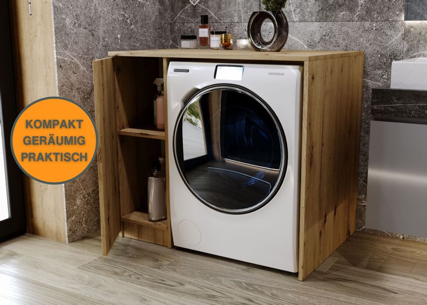 Raumhirsch Furniture Waschmaschinenumbauschrank mit Stauraum für günstig online kaufen