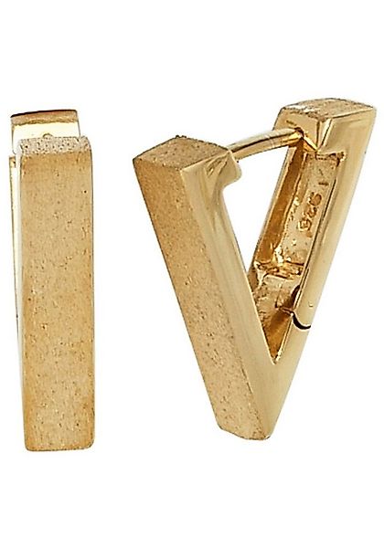 JOBO Paar Creolen, dreieckig 925 Silber vergoldet günstig online kaufen