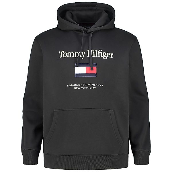 Tommy Hilfiger Hoodie mit Label-Stickerei Farbe schwarz Größe: 3XL günstig online kaufen