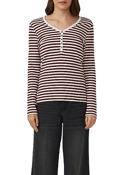 s.Oliver Langarmshirt mit kurzer Knopfleiste, in günstig online kaufen