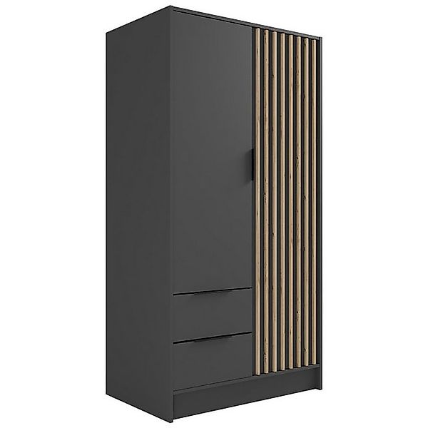 ALTDECOR Drehtürenschrank NELIA (Kleiderschrank Aluminium-Leisten Lamelle) günstig online kaufen