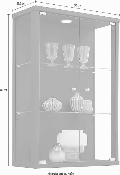 fif möbel Vitrine "OPTIMA", Hängevitrine/Glasvitrine 2x Glastür,perfekt für günstig online kaufen