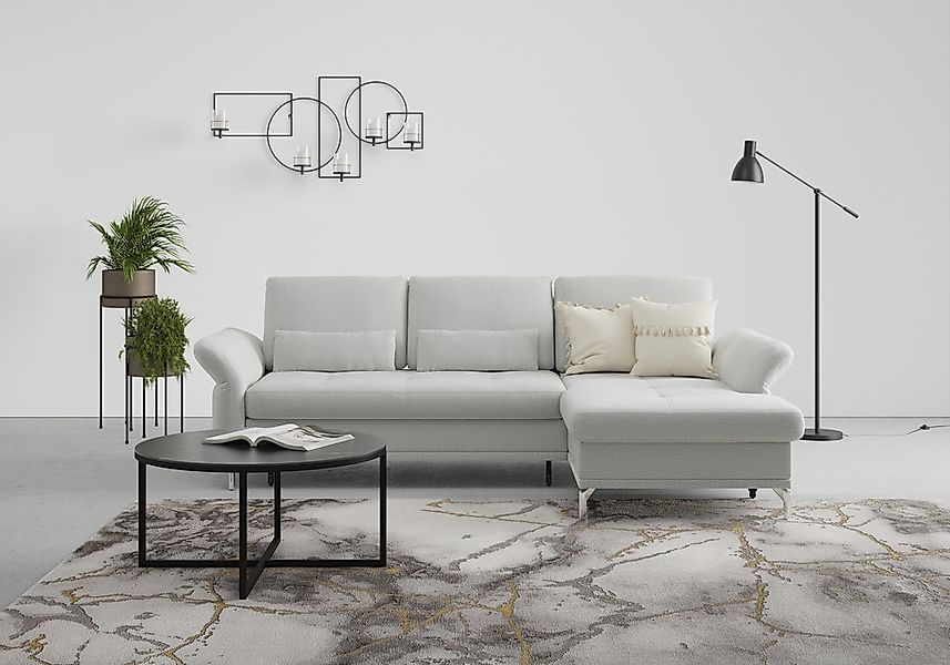 Home affaire Ecksofa "Palm Beach L-Form" Federkern, mit Sitztiefenverstellu günstig online kaufen