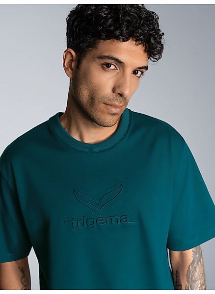 Trigema T-Shirt "TRIGEMA Heavy Oversized T-Shirt mit 3D-Motiv" 1 Stk. tlg. günstig online kaufen