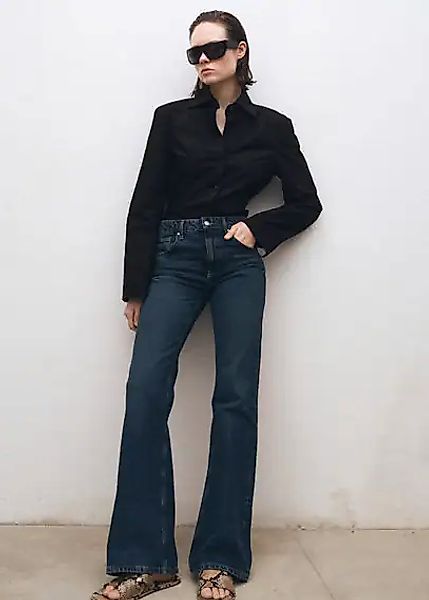 Flared Jeans mit mittlerem Bund günstig online kaufen