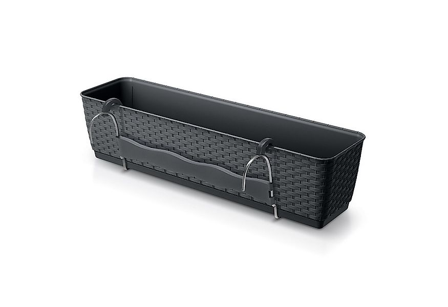 Spetebo Blumenkasten Balkon Blumenkasten mit Halterung und Bewässerungssyst günstig online kaufen