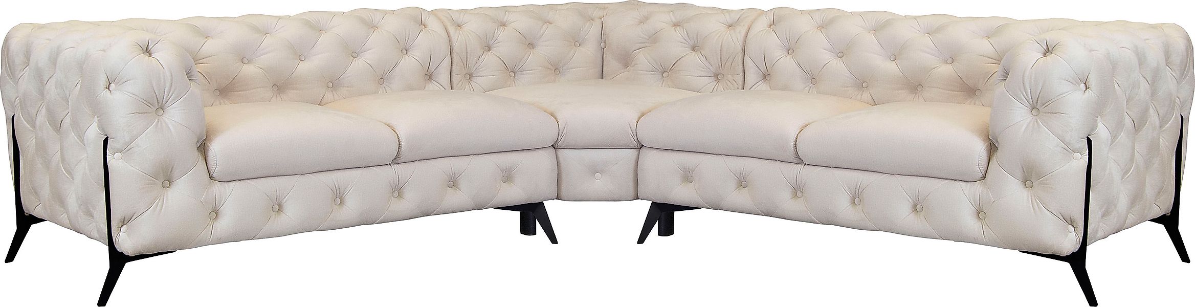 Home affaire Chesterfield-Sofa »Amaury L-Form« Chesterfield-Optik, Breite/T günstig online kaufen