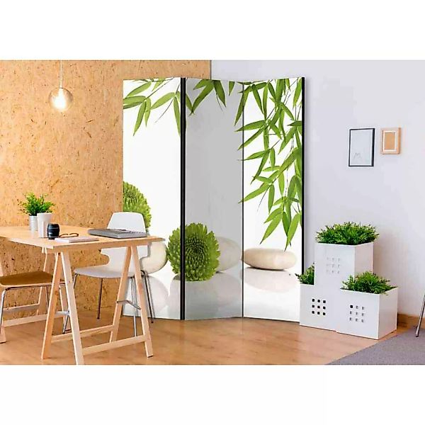 Büro Paravent mit Zen Motiv 135 cm breit günstig online kaufen