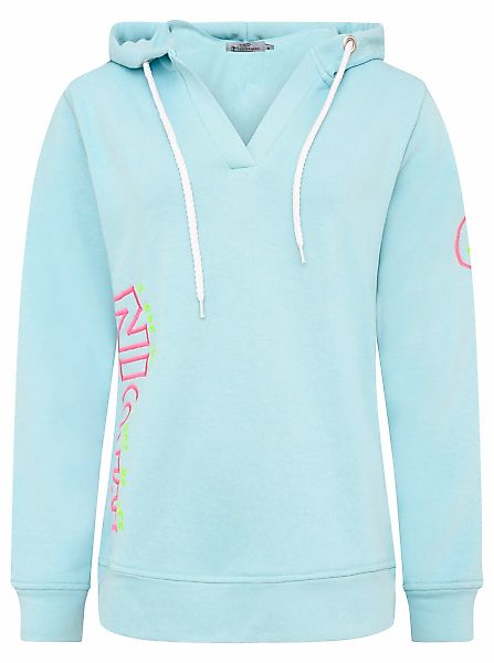 Zwillingsherz Hoodie ""Moin Koordinaten"", V-Ausschnitt, mit MOIN und Anker günstig online kaufen