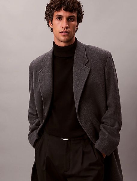 Calvin Klein Rollkragenpullover "LS 100% MERINO T-NECK 14GG" Mit Rundhalsau günstig online kaufen