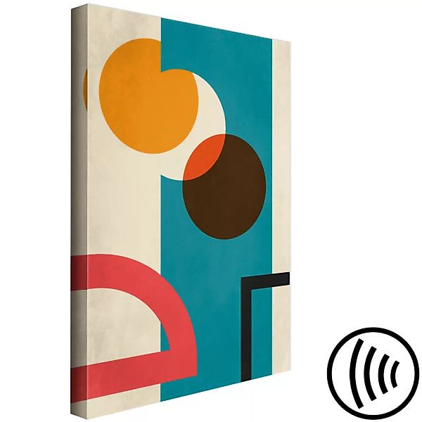 Wandbild Farbige Geometrie - modernistische Abstraktion mit bunten Figuren günstig online kaufen