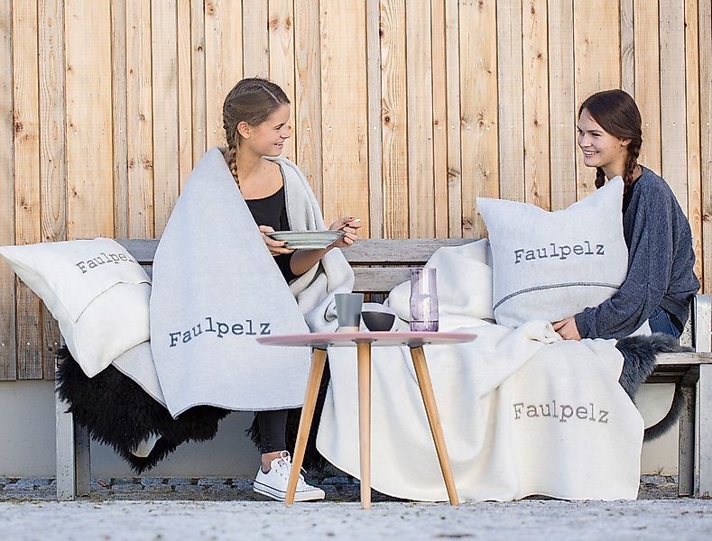 DAVID FUSSENEGGER Kissenhülle Verona 'Faulpelz' 50 günstig online kaufen