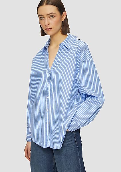 s.Oliver Langarmbluse Gestreifte Popeline-Bluse im Relaxed günstig online kaufen