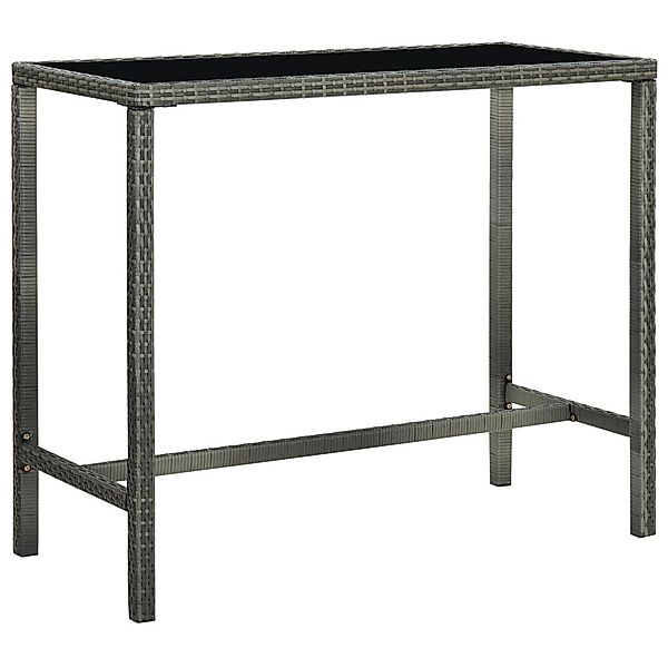 vidaXL Gartentisch Garten-Bartisch Grau 130x60x110 cm günstig online kaufen