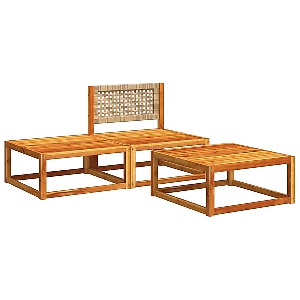 vidaXL Loungesofa 3-tlg. Gartensofa-Set mit Kissen günstig online kaufen