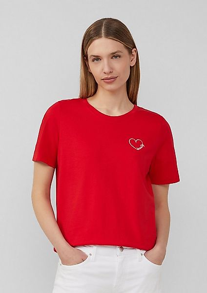 s.Oliver Kurzarmshirt T-Shirt Jerseyshirt aus Baumwolle mit Stickerei günstig online kaufen