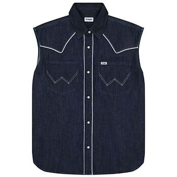 Wrangler  Blusen 112362615 SLEEVELESS-DENIM DARK günstig online kaufen