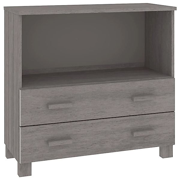 vidaXL Sideboard HAMAR Hellgrau 85x35x80 cm Massivholz Kiefer 340499 günstig online kaufen
