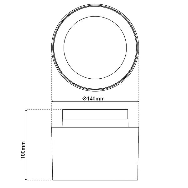 LED-Deckenspot Trimes, Ø 14 cm, schwarz, CCT, step-dim günstig online kaufen