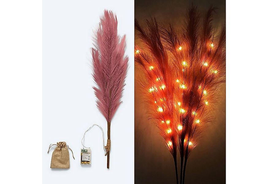 Kunstpflanze künstliches Pampasgras mit LED-Beleuchtung, Timer - 80 bis 115 günstig online kaufen