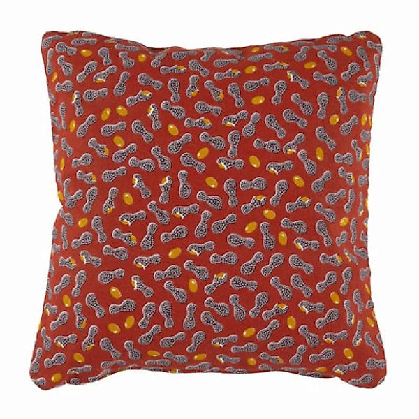 Outdoor-Kissen Envie d'ailleurs - Cacahuètes textil orange / 44 x 44 cm - F günstig online kaufen