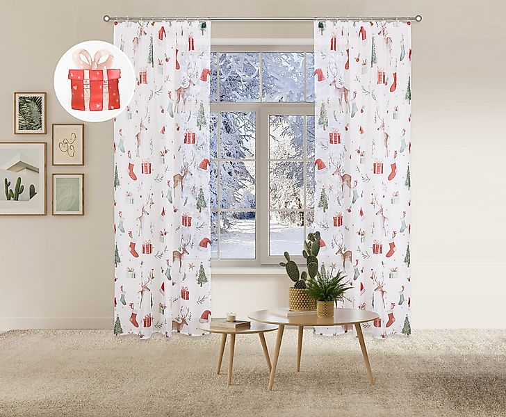 my home Gardine Olwyn, Kräuselband (1 günstig online kaufen
