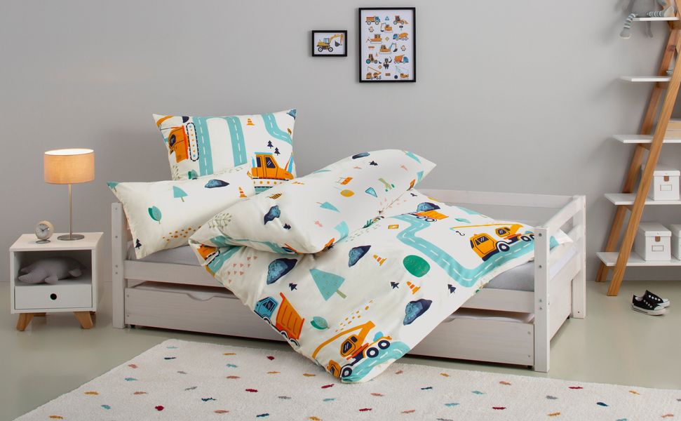Lüttenhütt Kinderbettwäsche "CUDDLEE" 2 tlg. in vielen Designs: Dino,Einhor günstig online kaufen