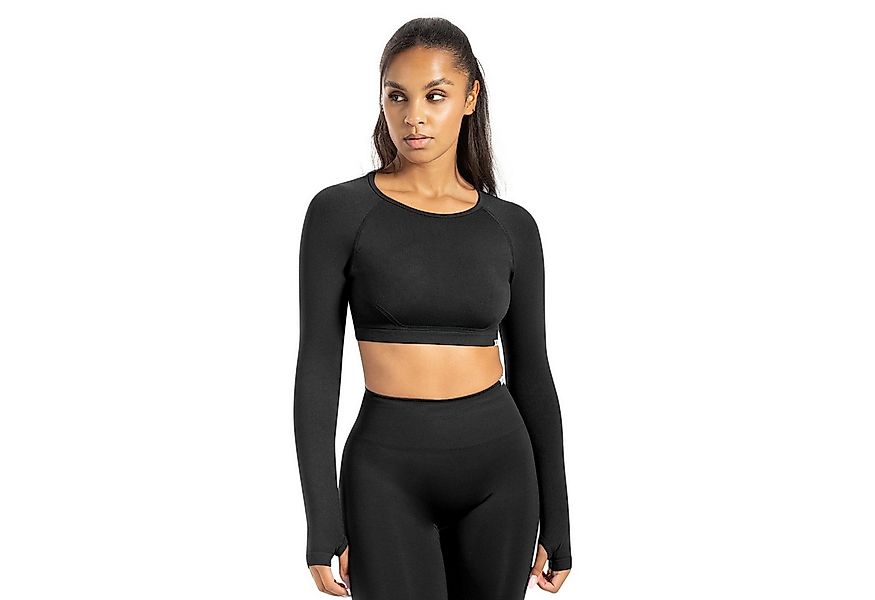 Smilodox Longsleeve Longsleeve Linnea mit Rückenausschnitt & Daumenloch, Gy günstig online kaufen