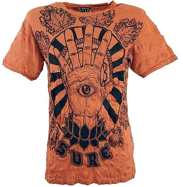 Guru-Shop T-Shirt Sure Herren T-Shirt Magic Eye - rostorange Festival, alte günstig online kaufen