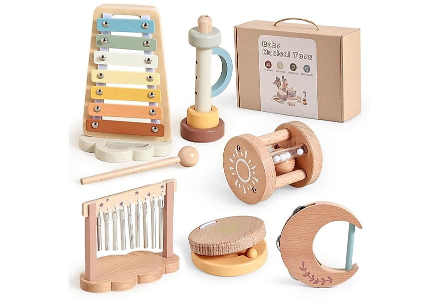 CLTYQ Spielzeug-Musikinstrument Baby Musikinstrumente Montessori-Holzspielz günstig online kaufen