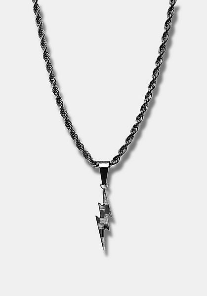 CRBNCNCPT Kette mit Anhänger Carbon Blitz Anhänger mit schwarzer Edelstahl günstig online kaufen