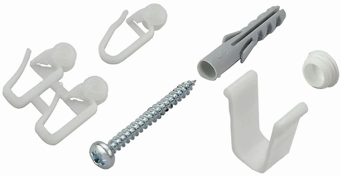 Liedeco Sichtschutzbefestigungen Zubehör-Set "für 1-läufige Gardinenschiene günstig online kaufen