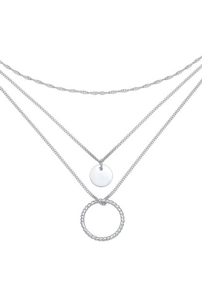 Elli Gliederkette Layer Plättchen Kreis Gedreht günstig online kaufen