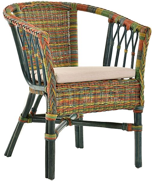 Krines Home Sessel Stapelbarer Rattansessel Bistro günstig online kaufen