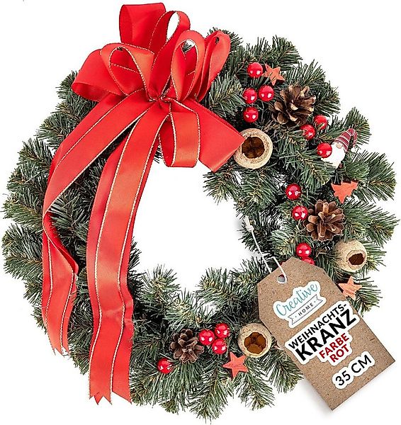 Kunstkranz Weihnachtskranz Türkranz Weihnachten Künstlich Durchmesser 35 cm günstig online kaufen