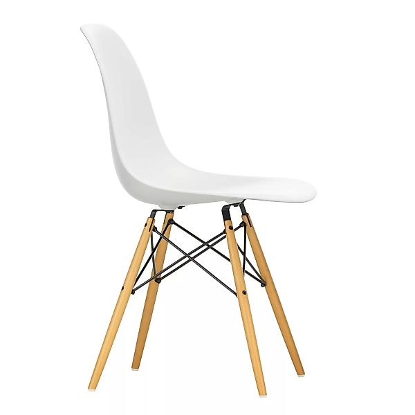 Vitra - Eames Plastic Side Chair DSW Ahorn gelblich - weiß/Sitzschale Polyp günstig online kaufen
