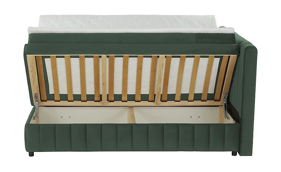 Boxbett mit Bettkasten Bruno ¦ grün ¦ Maße (cm): B: 146 H: 106 Betten > Pol günstig online kaufen