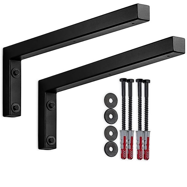 SOTECH 2 x Wandkonsole L-Winkel WK450 450 x 150 x 30 mm Schwarz Matt günstig online kaufen