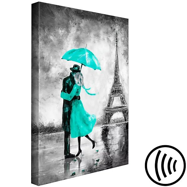 Leinwandbild Paris Fog (1 Part) Vertical Green XXL günstig online kaufen