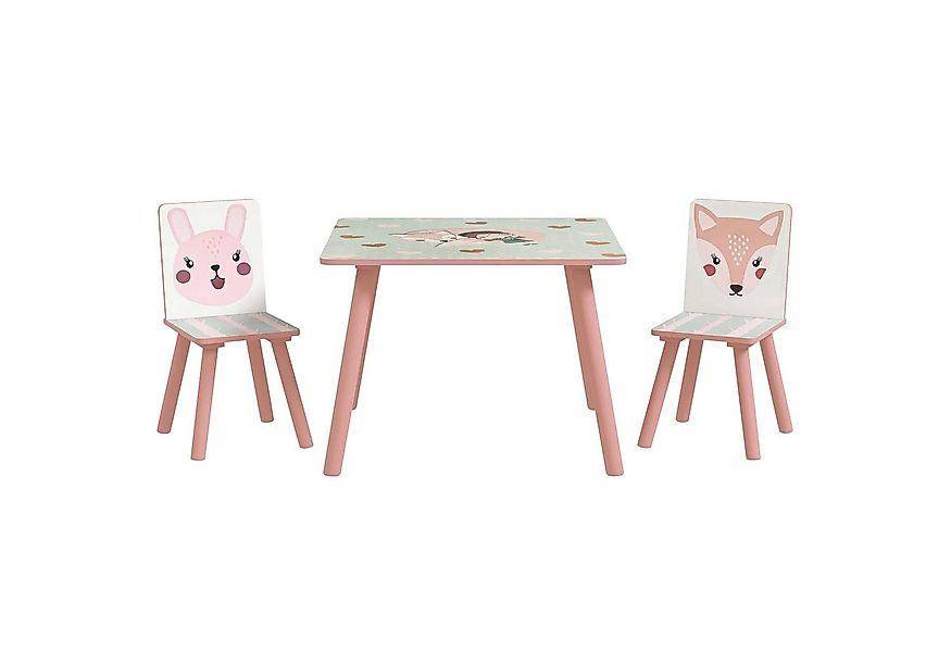 BlingBin Kindersitzgruppe Kindertisch mit 2 Stühlen Kindermöbel Sitzgruppe günstig online kaufen