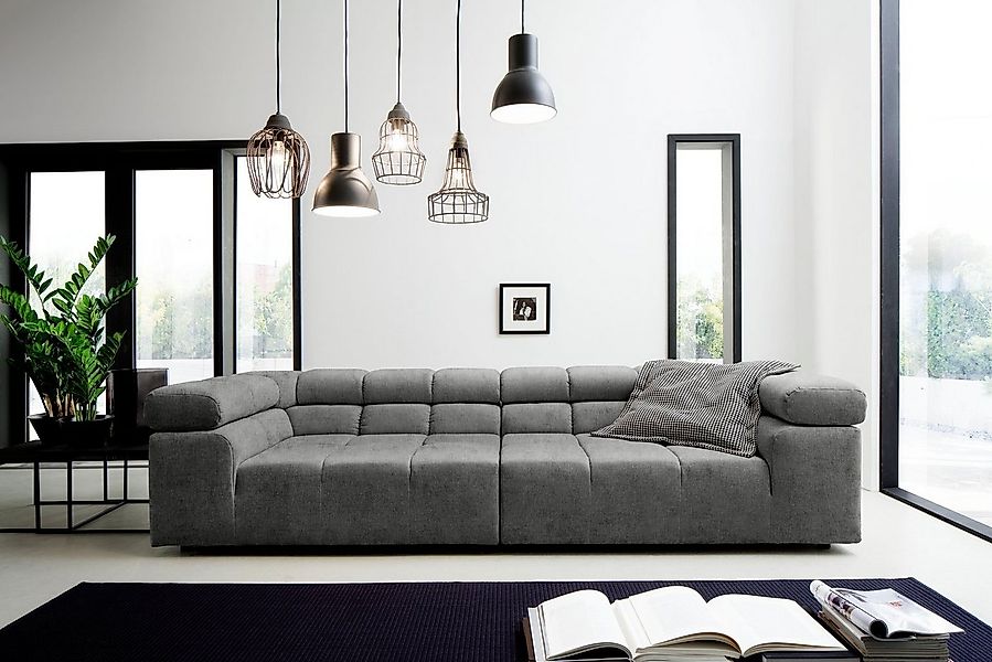 Home affaire Big-Sofa "Ancona B/T/H: 290/110/70 cm" auffällige Steppung, in günstig online kaufen